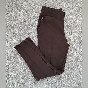 Athleta Venice Heathered Pintuck Pant in Brown XS